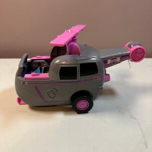 PAW Patrol Skye Flip & Fly Helicopter Toy Pink Gray Preschool Vehicle